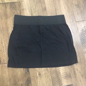 Black mini skirt